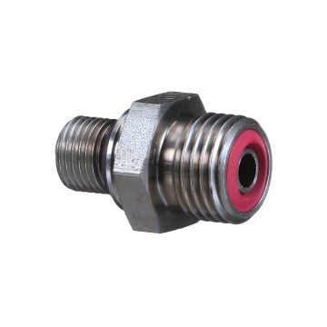 HYDRAULIC CONNECTOR,9/16"-18 ORFS x M10 x 1 ORB