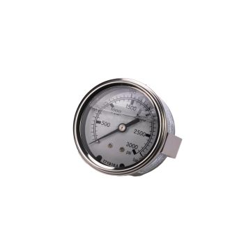 Hydraulic pressure gauge/clock